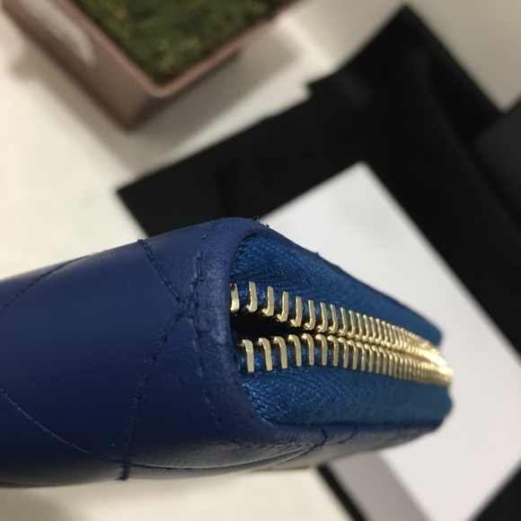 Authentic Blue Chanel Trendy Wallet - Picture 9 of 12